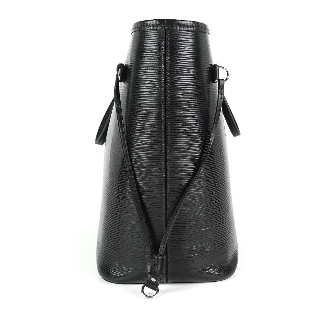 neverfull mm black epi leather bag