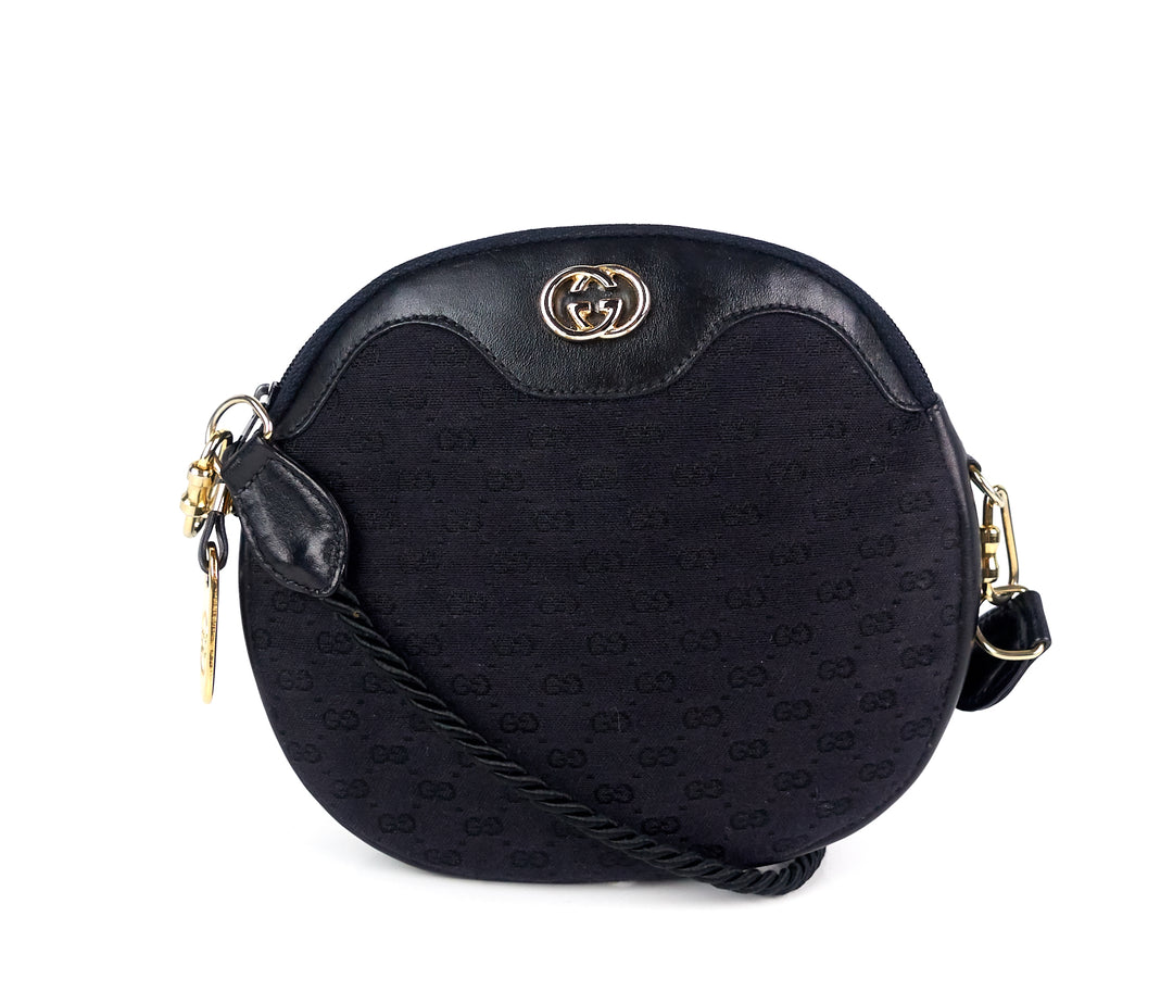 monogram canvas and leather vintage bag