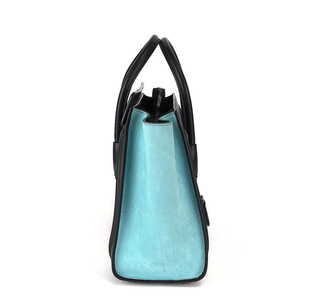 micro luggage calf leather antarctic tricolour bag