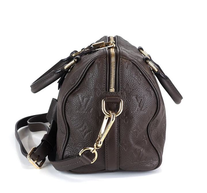 speedy 25 bandouliere empreinte monogram leather bag