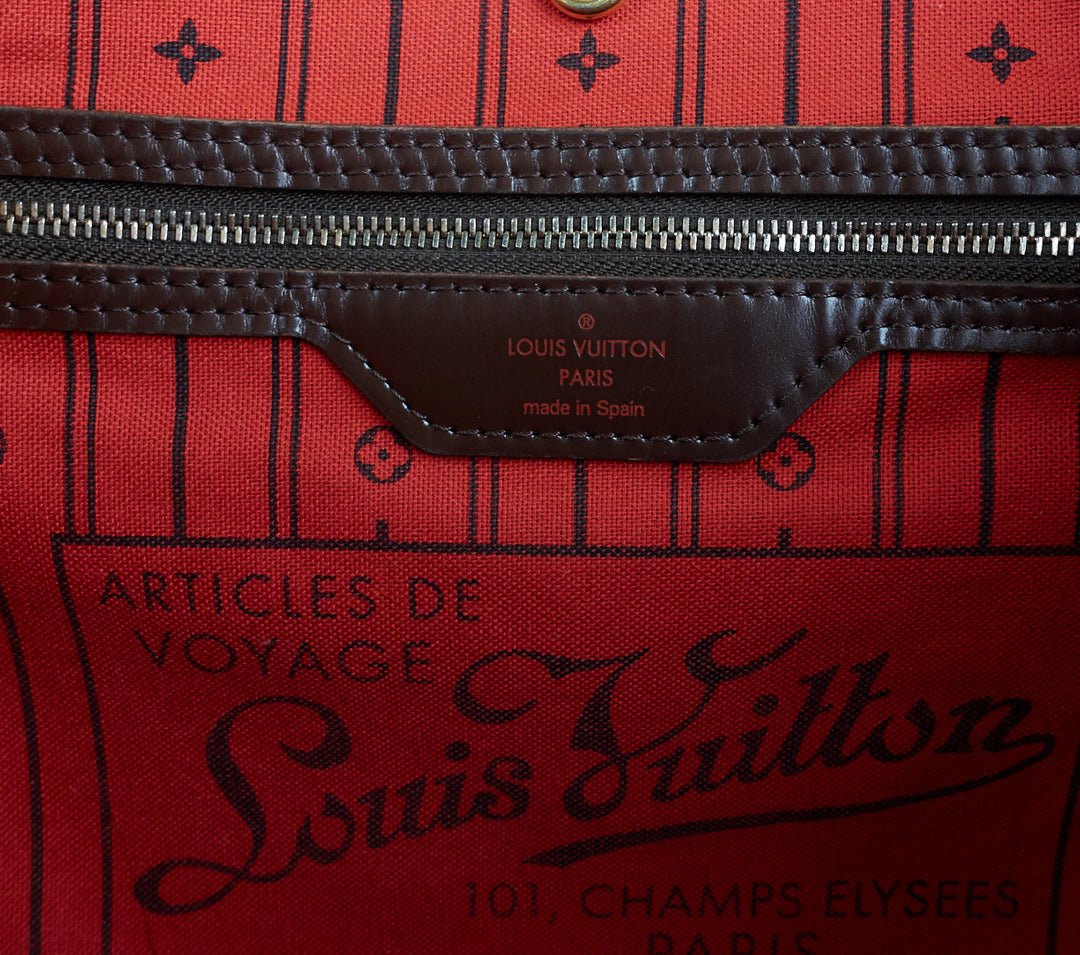 neverfull mm damier ebene canvas bag
