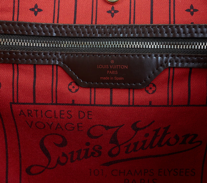 neverfull mm damier ebene canvas bag