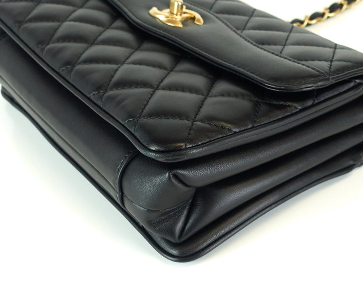 coco leather medium vintage flap bag