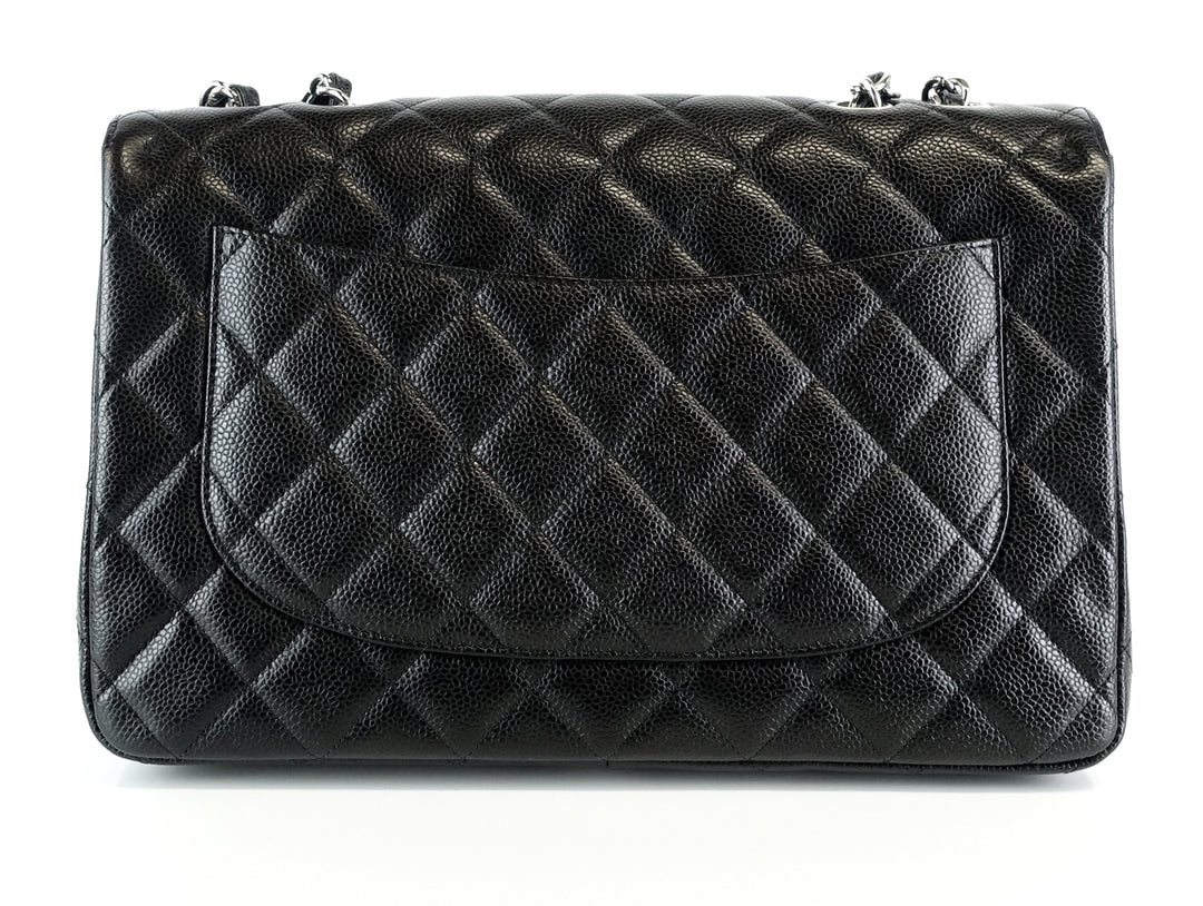 caviar leather jumbo flap bag