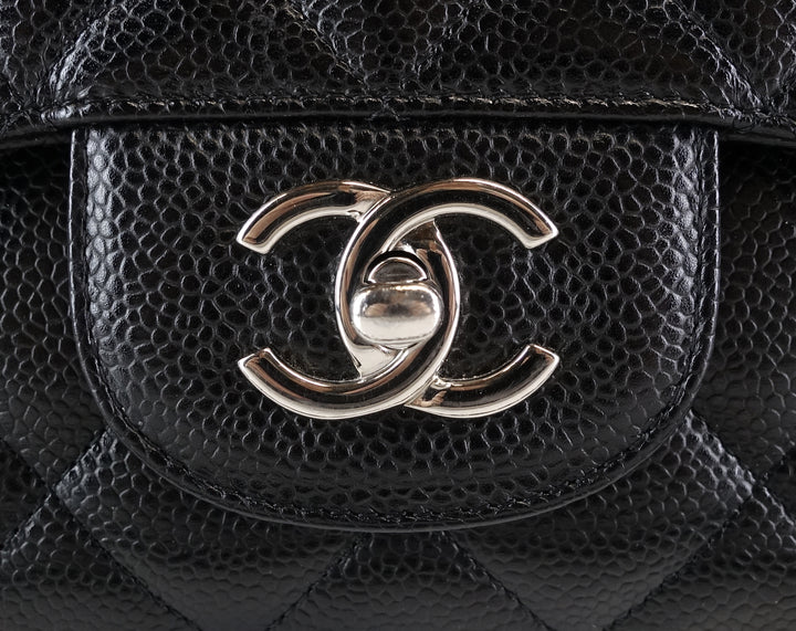 caviar leather jumbo flap bag