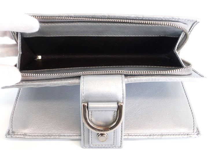 guccissima leather continental d-ring wallet