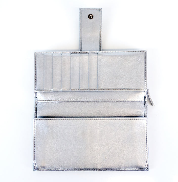 guccissima leather continental d-ring wallet