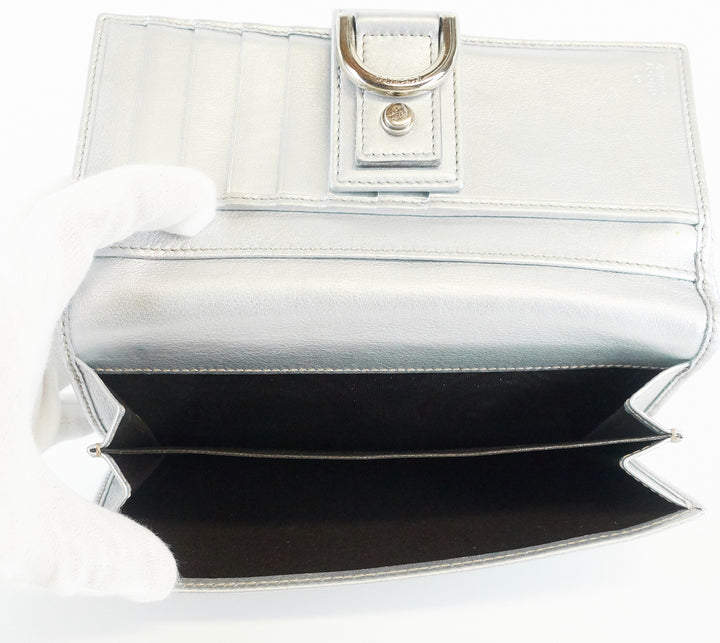 guccissima leather continental d-ring wallet