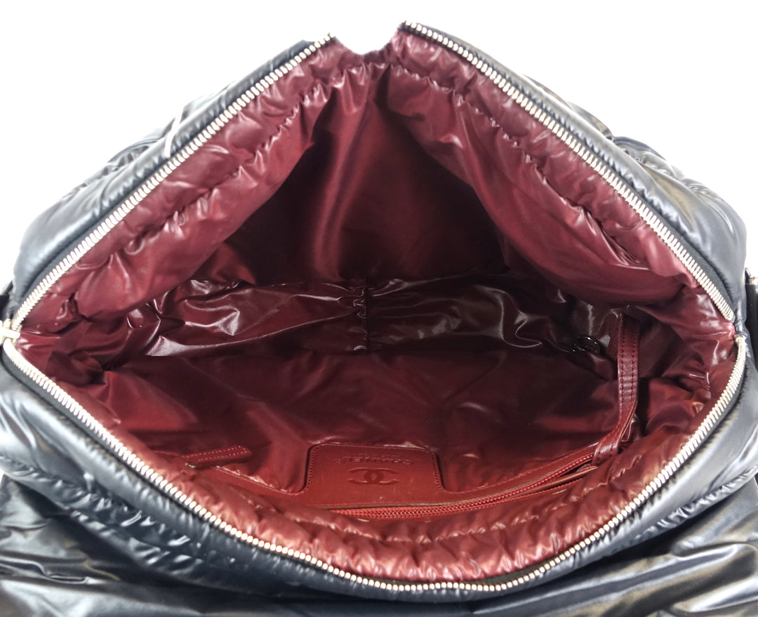 coco cocoon quilted nylon large bag
