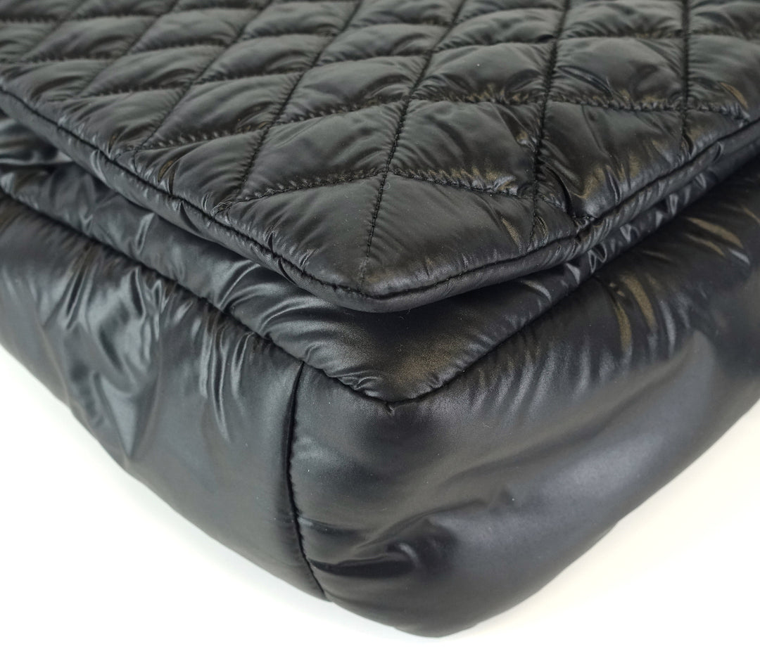 coco cocoon quilted nylon large bag