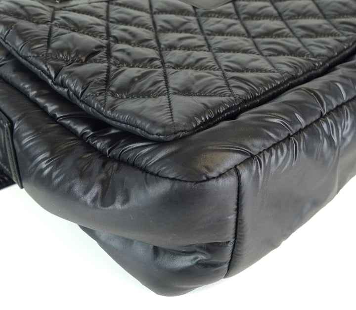 coco cocoon quilted nylon large bag