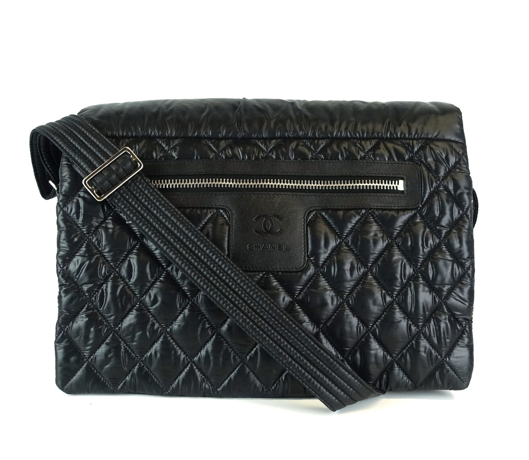 coco cocoon quilted nylon large bag