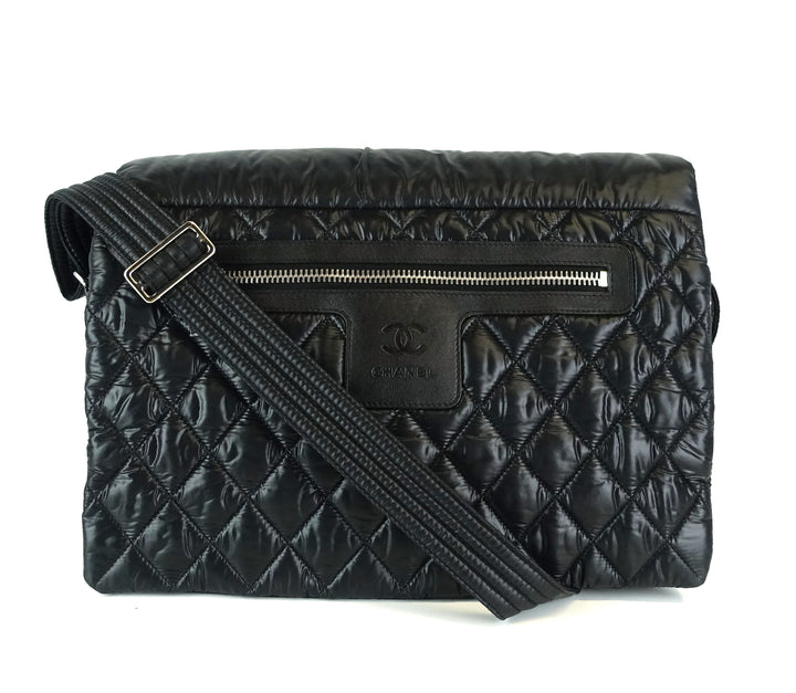 coco cocoon quilted nylon large bag