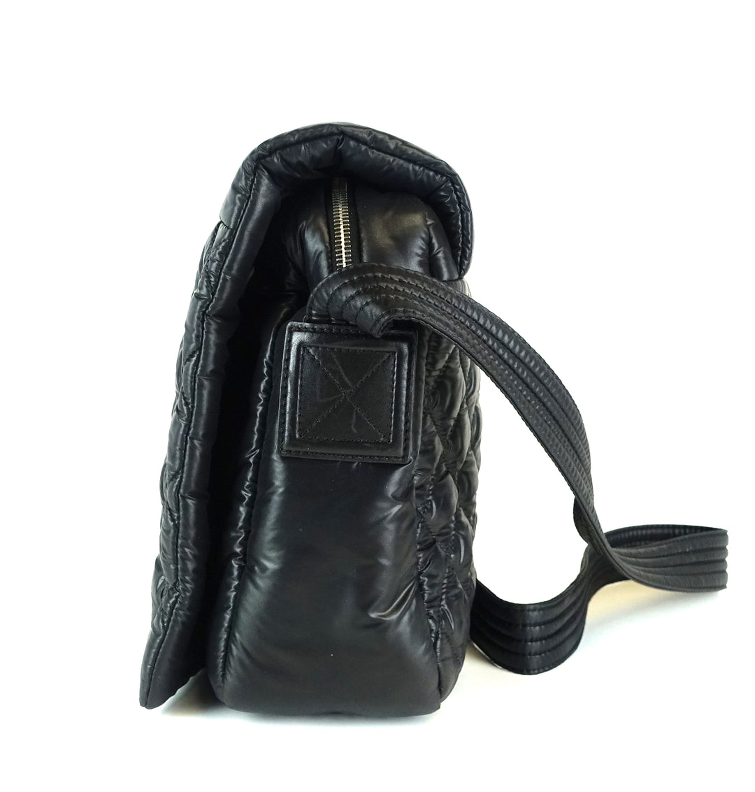 coco cocoon quilted nylon large bag
