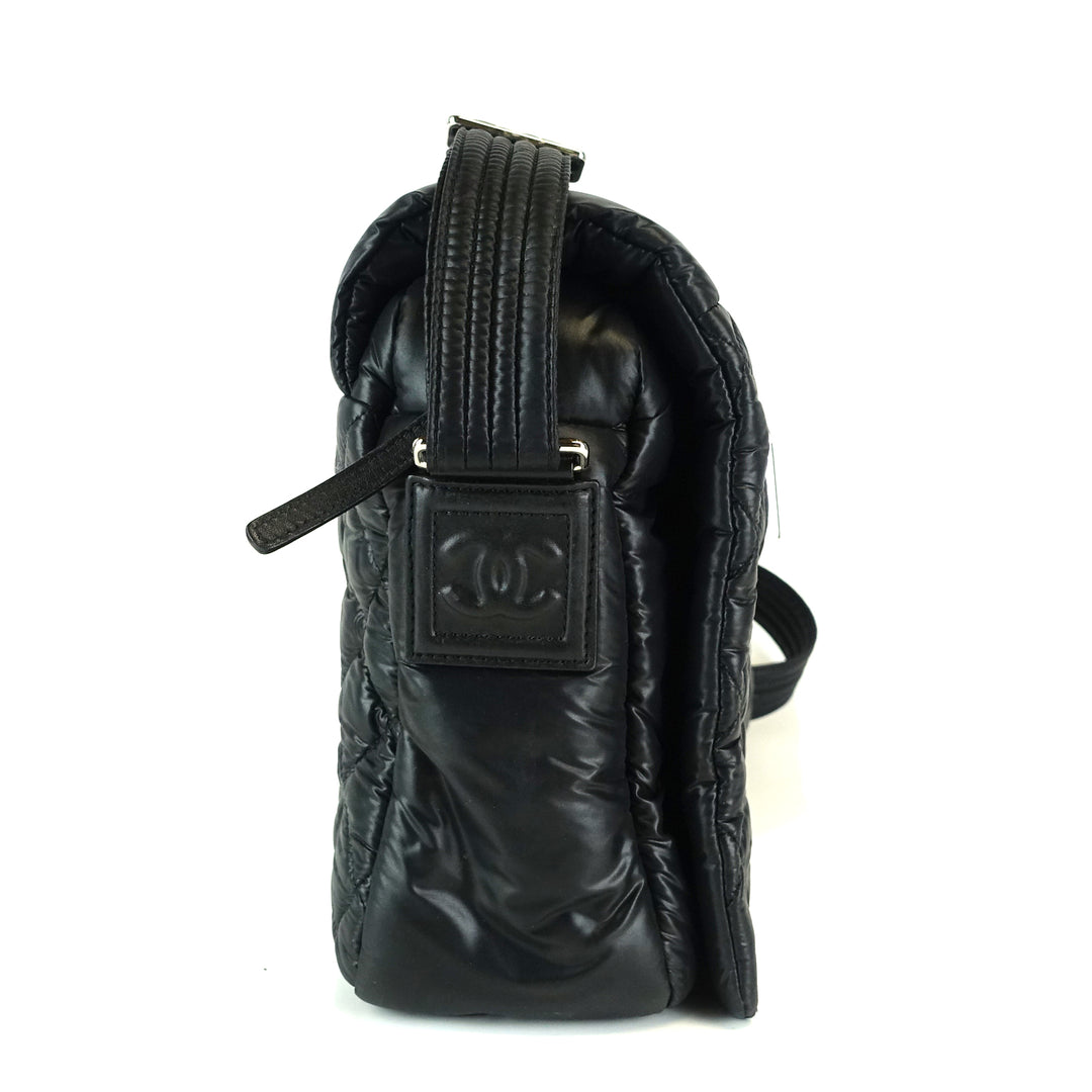 coco cocoon quilted nylon large bag