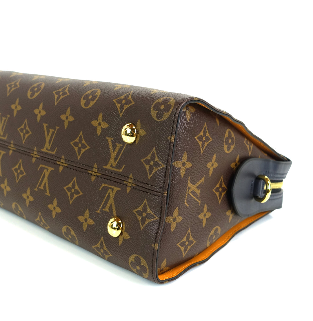tuileries monogram canvas three-tone leather bag