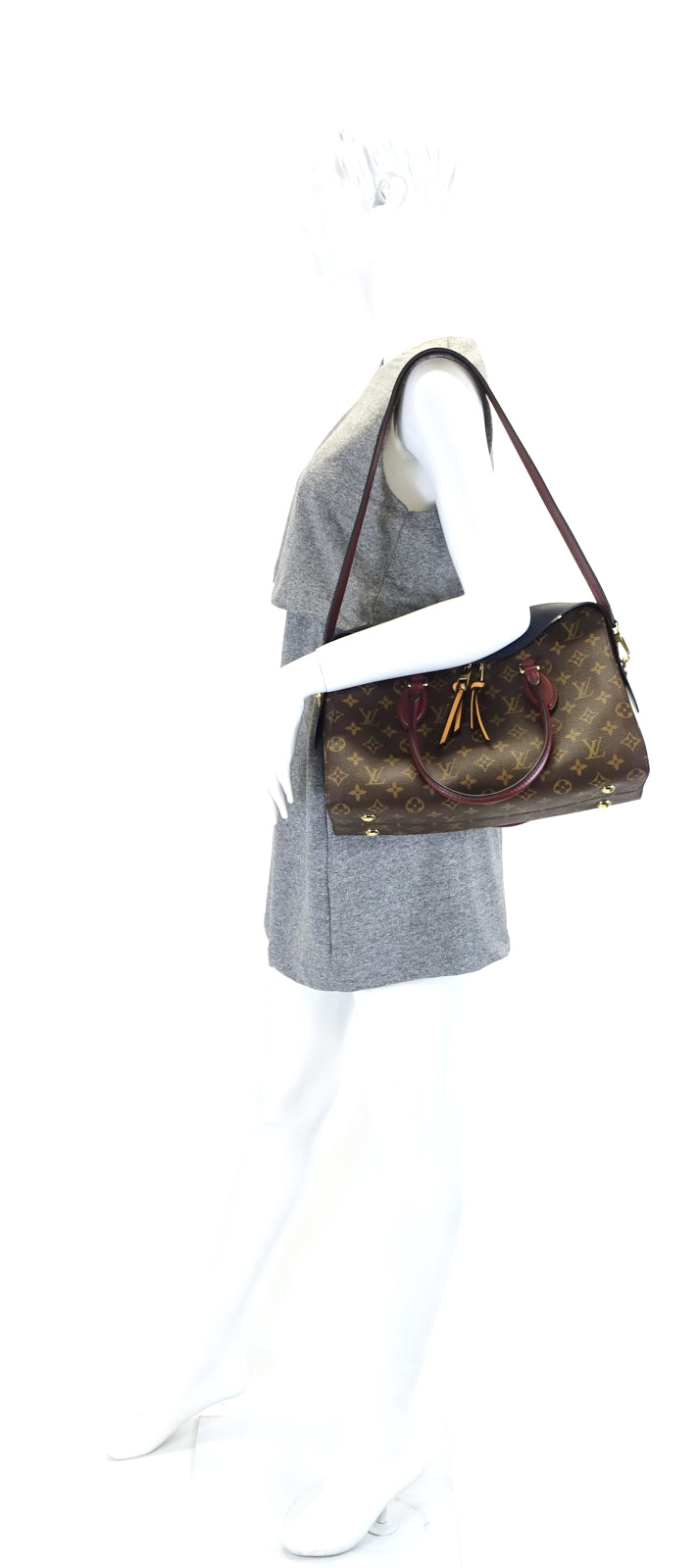 tuileries monogram canvas three-tone leather bag