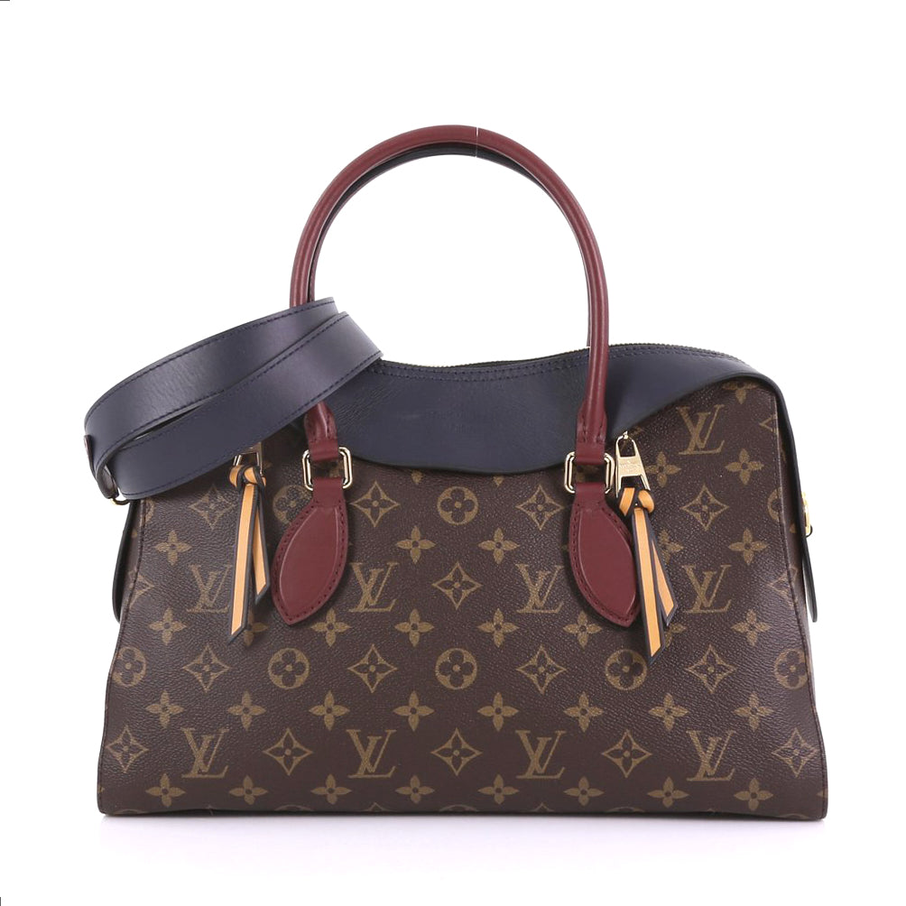 tuileries monogram canvas three-tone leather bag