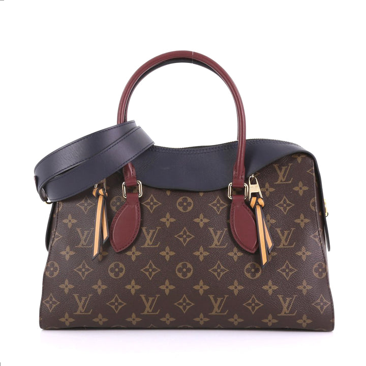 tuileries monogram canvas three-tone leather bag