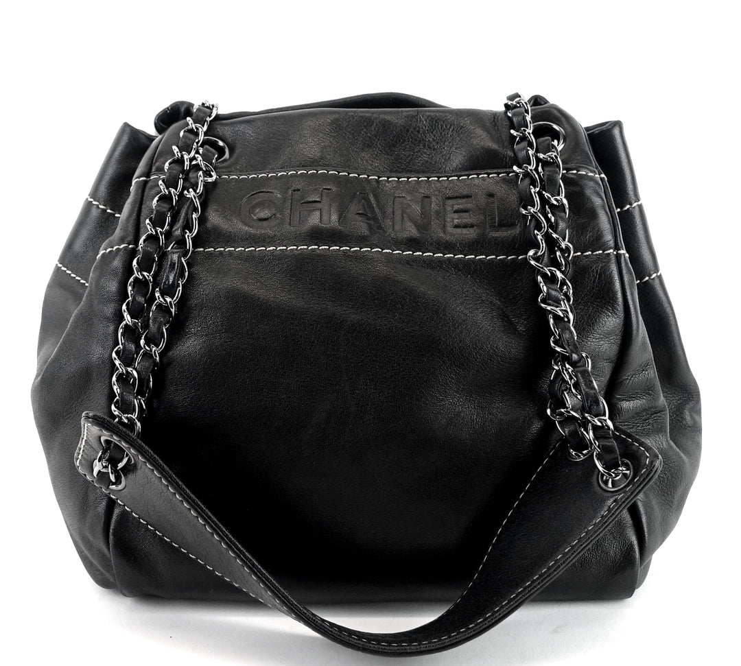 lambskin leather shoulder bag