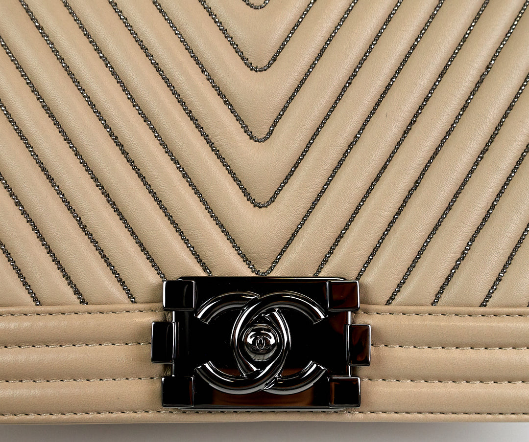 boy flap old medium chevron calf leather bag