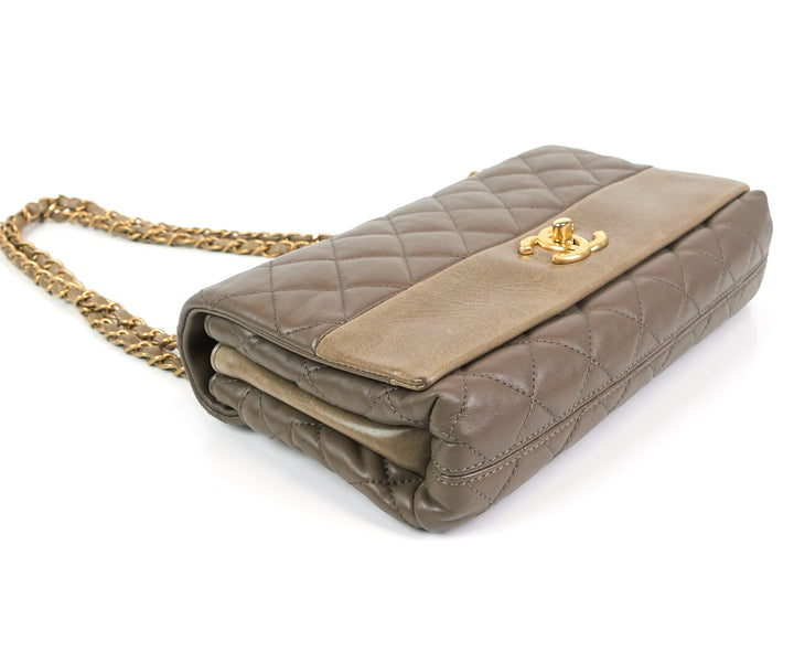 soft elegance flap medium calf leather bag