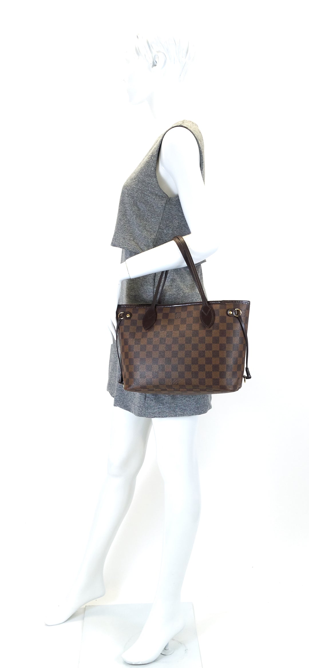 neverfull pm damier ebene canvas bag