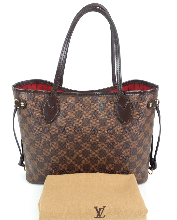 neverfull pm damier ebene canvas bag