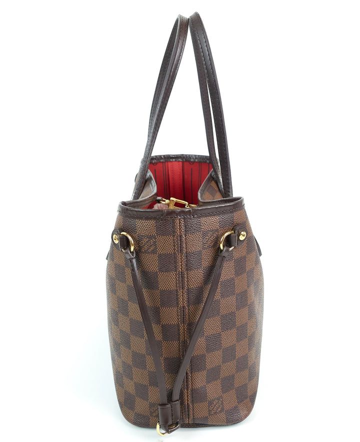 neverfull pm damier ebene canvas bag
