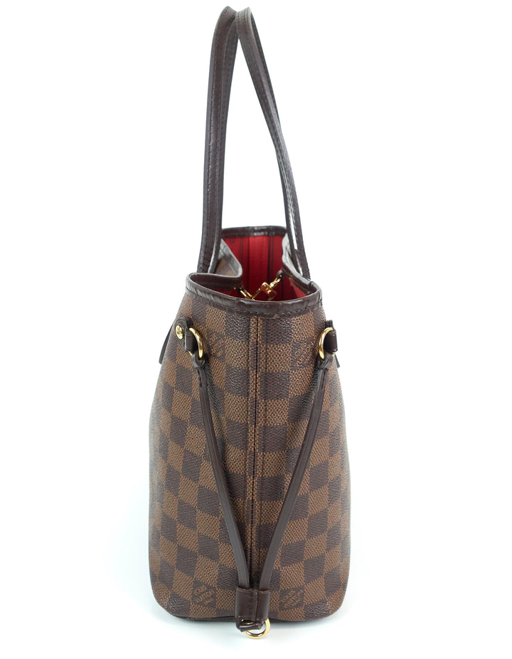 neverfull pm damier ebene canvas bag