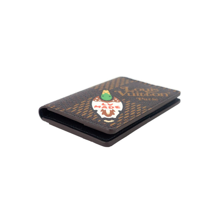 nigo pocket organizer giant damier ebene canvas wallet