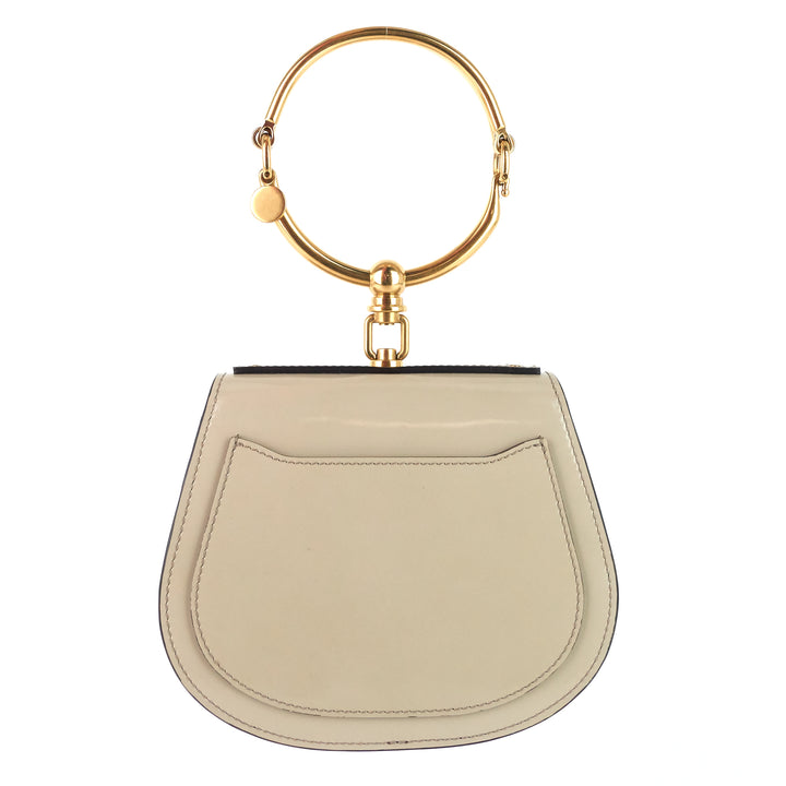 nile small patent leather wristlet bag