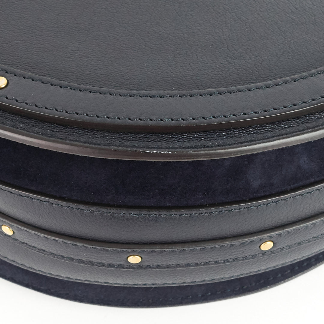 pixie medium calfskin and suede double handle bag