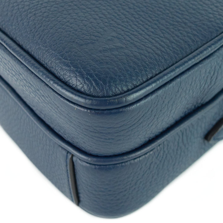 amazone blue taurillon leather crossbody bag