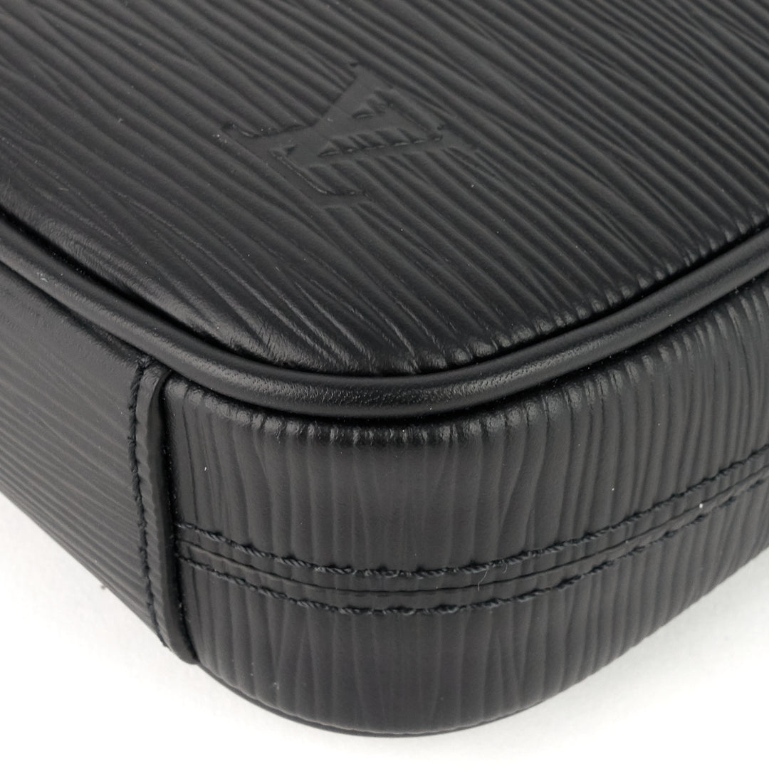 danube slim black epi leather bag