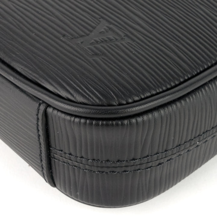 danube slim black epi leather bag