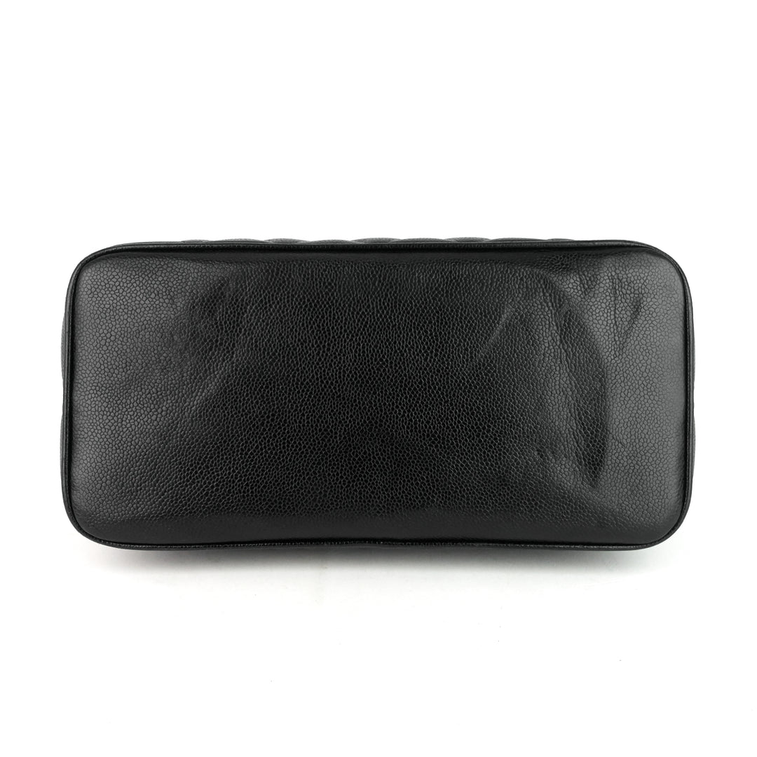 medallion caviar leather tote bag