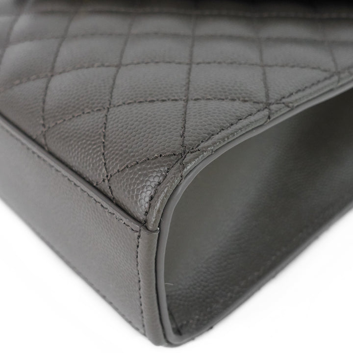 envelope grain de poudre matelassé medium calfskin leather bag