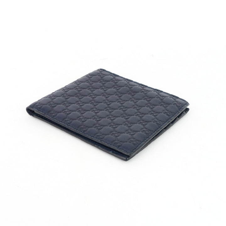 microguccissima leather bifold wallet