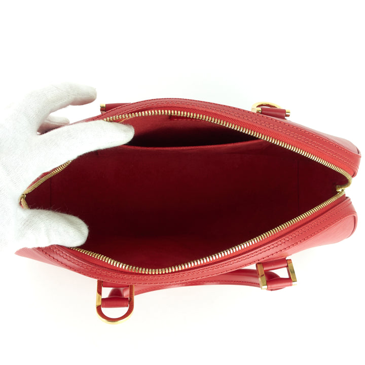 jasmin red epi leather handbag