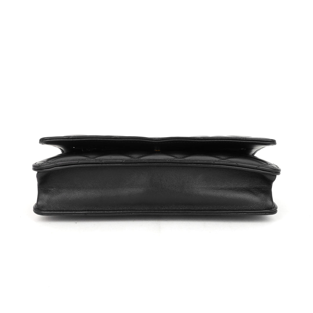 wallet on chain lambskin leather bag