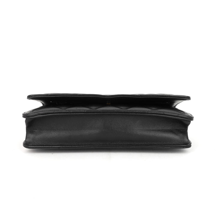 wallet on chain lambskin leather bag