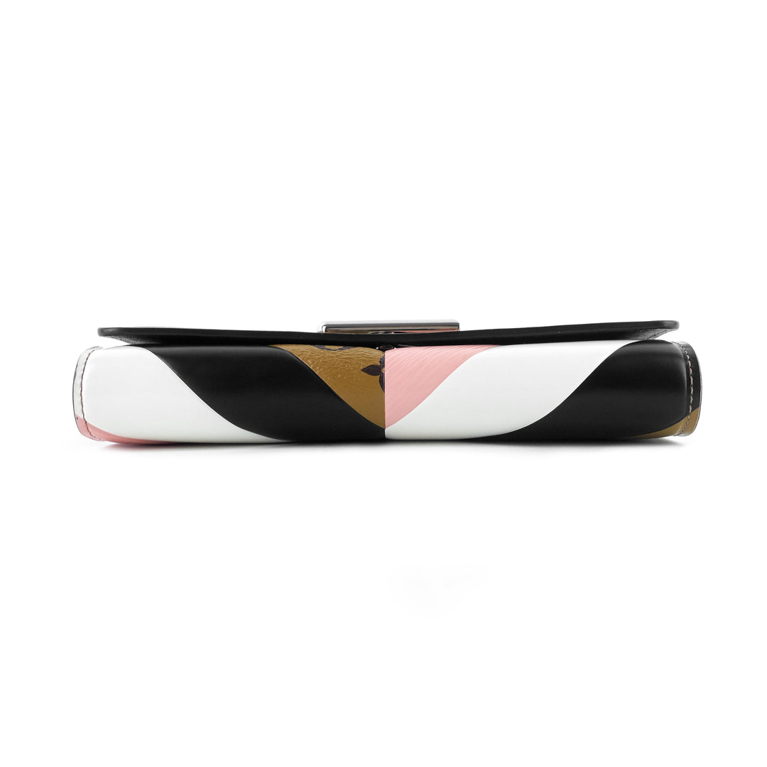 twist leather and reverse monogram wallet on chain bag