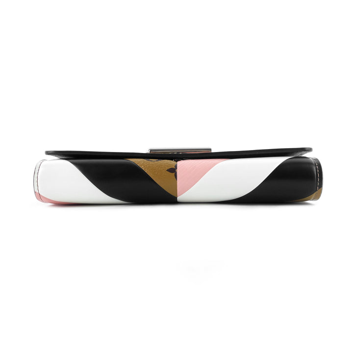 twist leather and reverse monogram wallet on chain bag