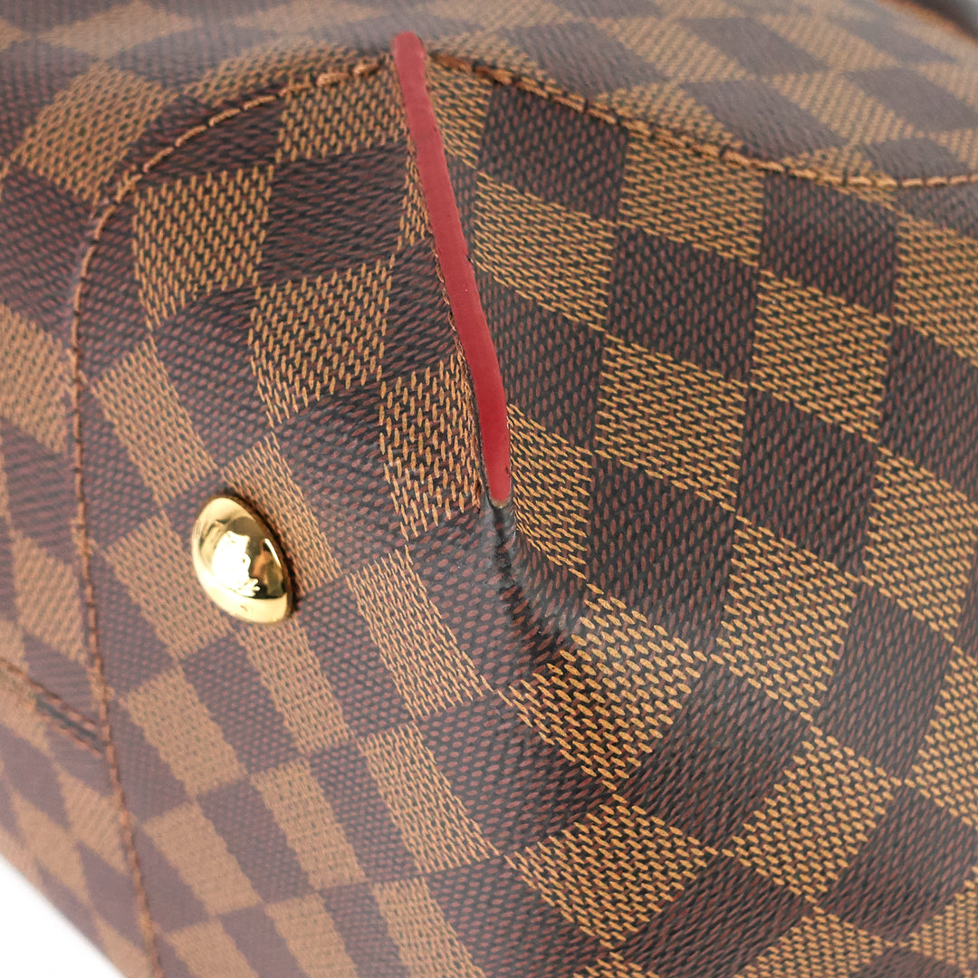 caissa mm damier ebene canvas tote bag