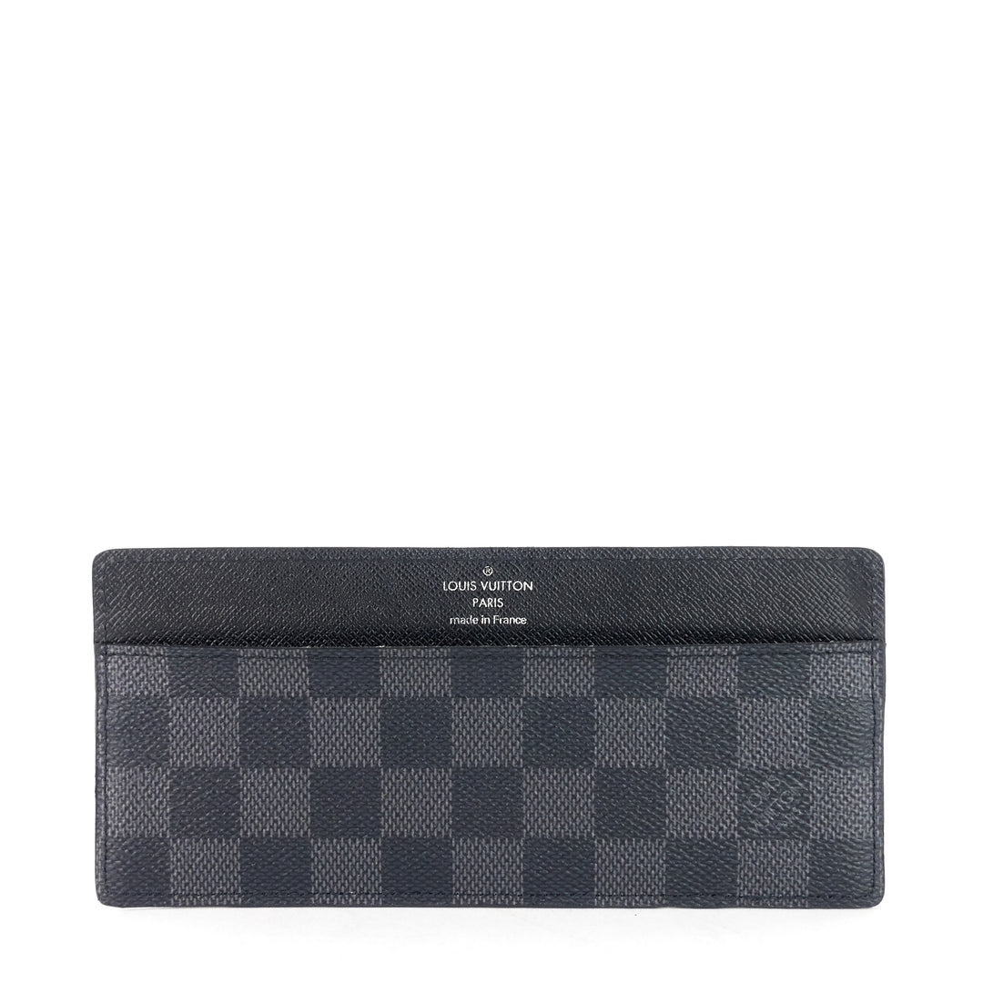 portefeuille long modulable damier graphie canvas wallet