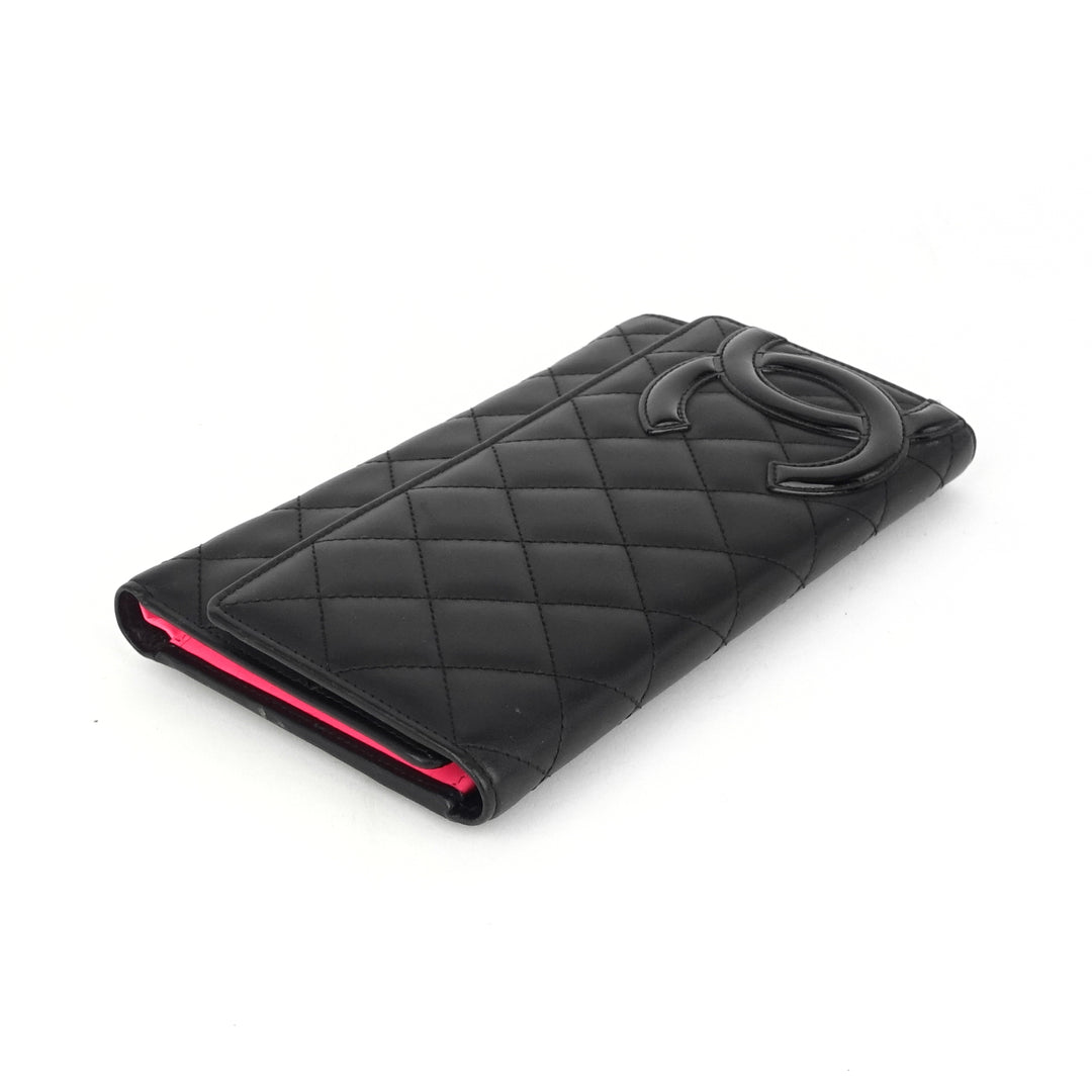 cambon ligne trifold lambskin leather wallet