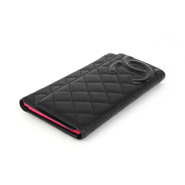 cambon ligne trifold lambskin leather wallet