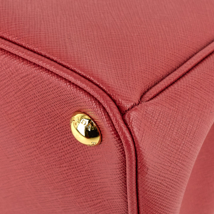 galleria double zip small saffiano leather tote bag