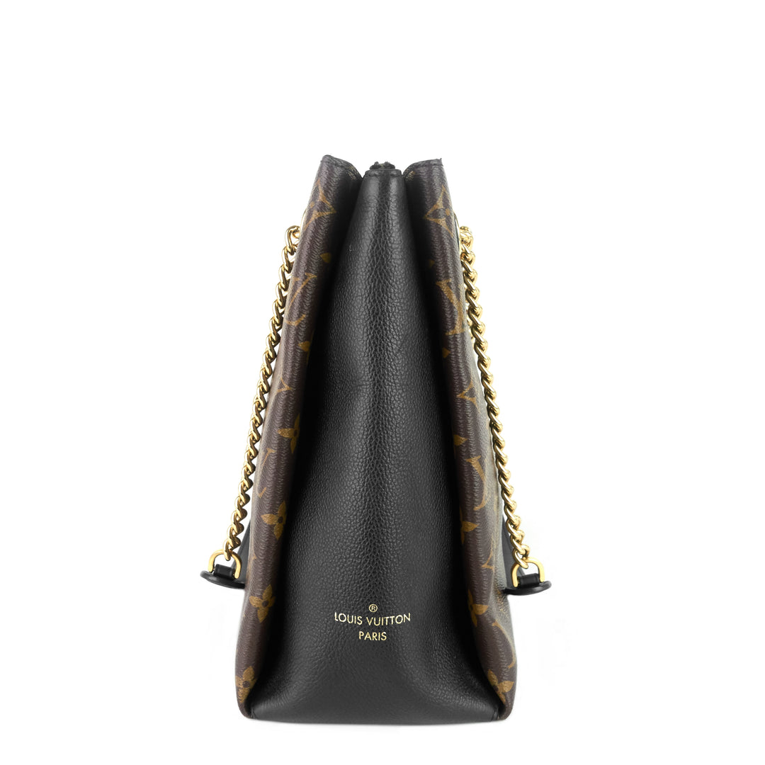 surène mm monogram canvas and calfskin leather tote bag